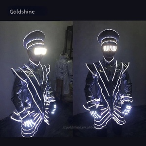 <span class=keywords><strong>LED</strong></span>ロボットコスチューム発光パフォーマンス蛍光服レーザーダンスダンス小道具パーティーデコレーションスーツ - Product Image 5