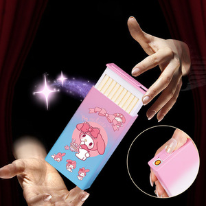 魔术烟盒打火机可爱凯蒂猫kuromi钨点火u盘打火机20支