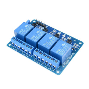4-way relay module 5v blue board optocoupler isolation <strong>side</strong> pin <strong>header</strong> PLC driver control board module