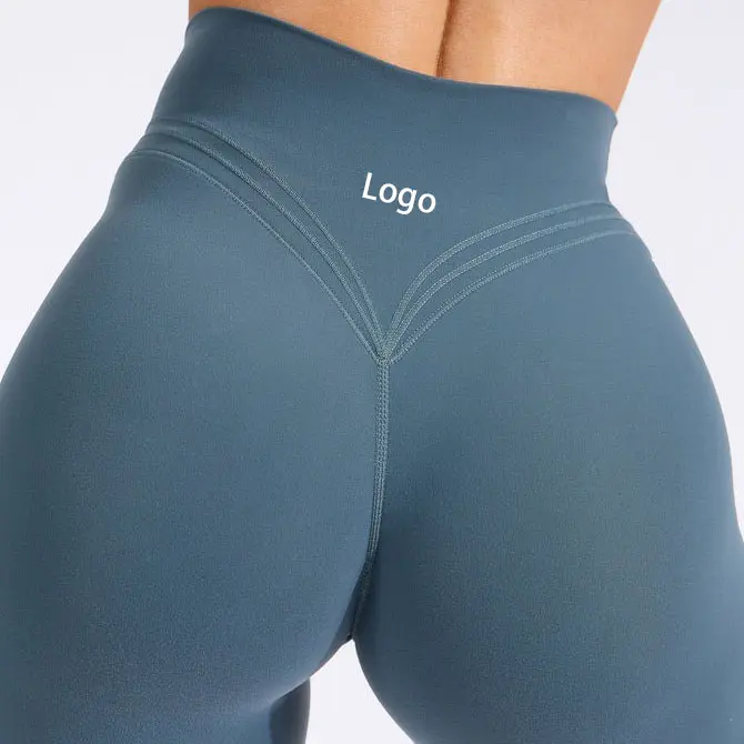 Fuyida Custom High Waist Butt Lift V Shape Womens Gym Tights Yoga Pants Leggings Plus Size Breathable Fitness Solid Leggings