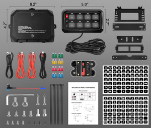 Customizable 12V <strong>24V</strong> Car Touch 8 <strong>12</strong> Gang Switch Panel with Circuit Control Box for Offroad <strong>Light</strong> - Product Image 5