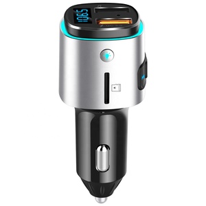多機能FMトランスミッターカーキットQC3.0 Bluetooth V5.0デュアルポートワイヤレスMP3プレーヤーによる急速充電 - Product Image 3