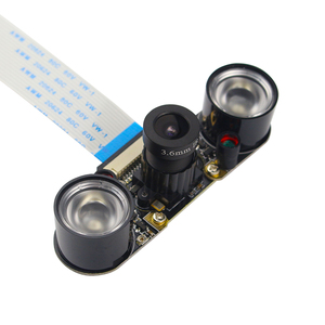Nueva Cámara Raspberry Pi de 5MP, cámara de visión nocturna ajustable Focal + LUZ DE Sensor infrarrojo para Raspberry Pi 4B 3B + 3B Zero