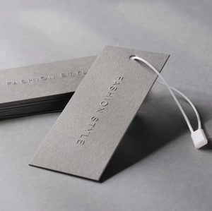 <strong>High</strong> <strong>Quality</strong> Cheap <strong>String</strong> Rope Swing tag Custom Embossed Recycled Paper Hang Tag