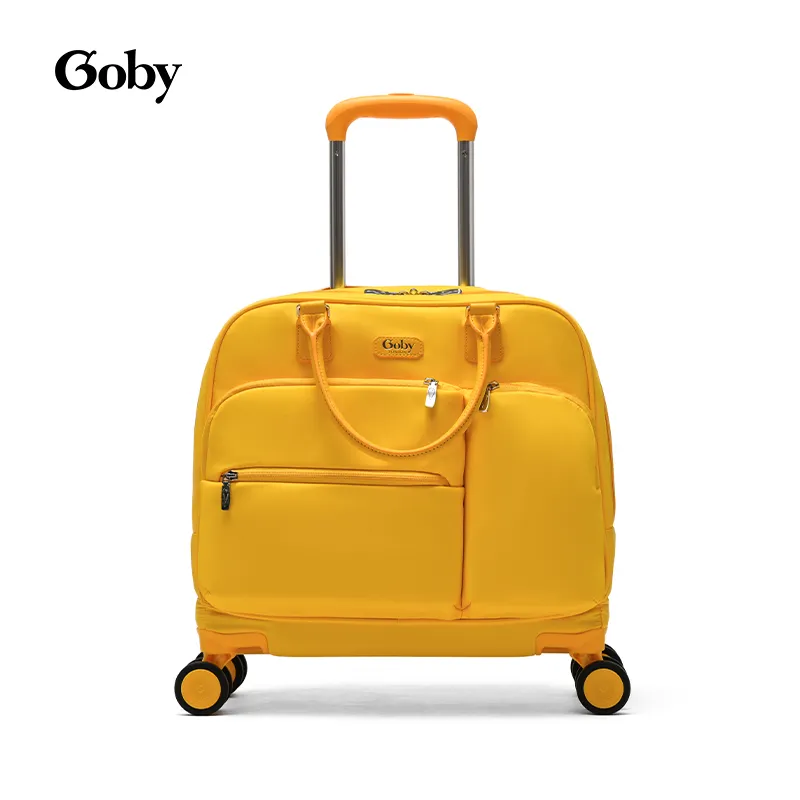 Goby London stilvolle und funktionelle Stoff-Trolley-Tasche Unisex Gepäckbegleiter Trolley-Tasche