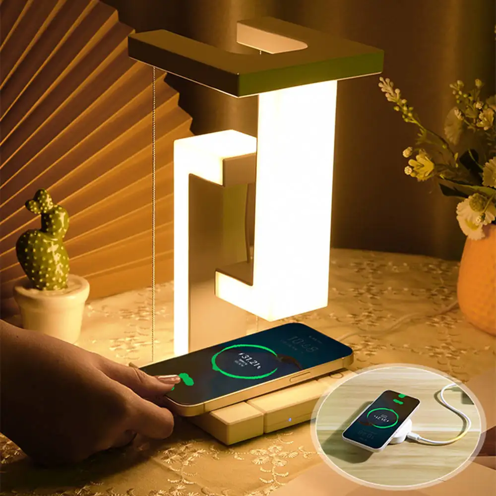 Wholesale Wireless Charging Lamp Anti Gravity Reading Deskt Light Magnetic Levitation Table Lamp For Bedroom Study Office Decor