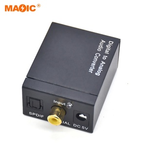 Decodificador convertidor digital a analógico, adaptador de Audio estéreo coaxial de fibra óptica a amplificadores Rca con Audio - Product Image 2