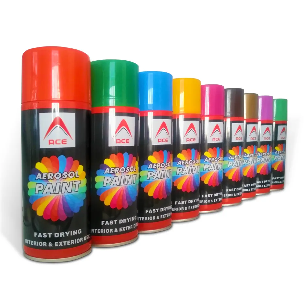 Gıda sınıfı sprey boya renkli yüksek kaliteli akrilik otomatik aerosol sprey boya