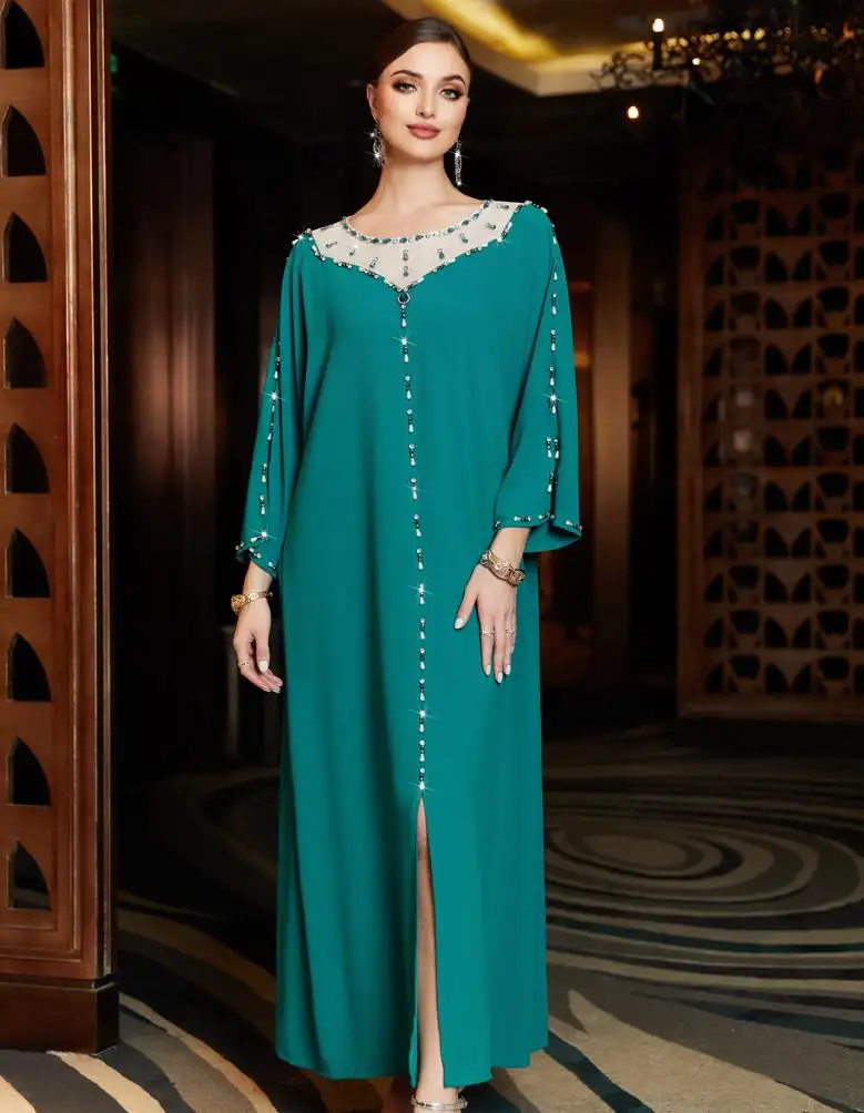 3018 Abaya dubai 2023 Latest Design Middle East abaya women muslim dress Indonesia Skirt Dress Elegant