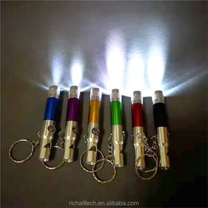 Promosyon hediye 3 in 1 alüminyum çok renkli küçük acil meşale düdük ve pusula ile LED anahtarlık el feneri - Product Image 6