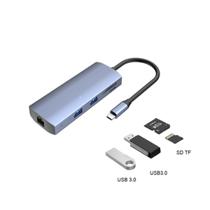 USB 3.0 Type-C集线器4K，适用于HDMI便携式PD快速充电标清/tf卡读卡器RJ45以太网扩展坞，适用于Macbook Air - Product Image 1