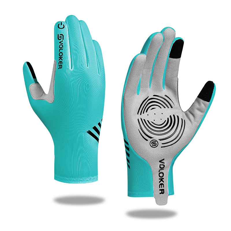 Gants intégraux en sergé - Bleu lac