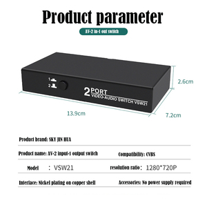 Conmutador de audio y video 2 en 1 Dispositivo para compartir AV 2x1 Sala de audio KTV Audio Souroe Fabricantes