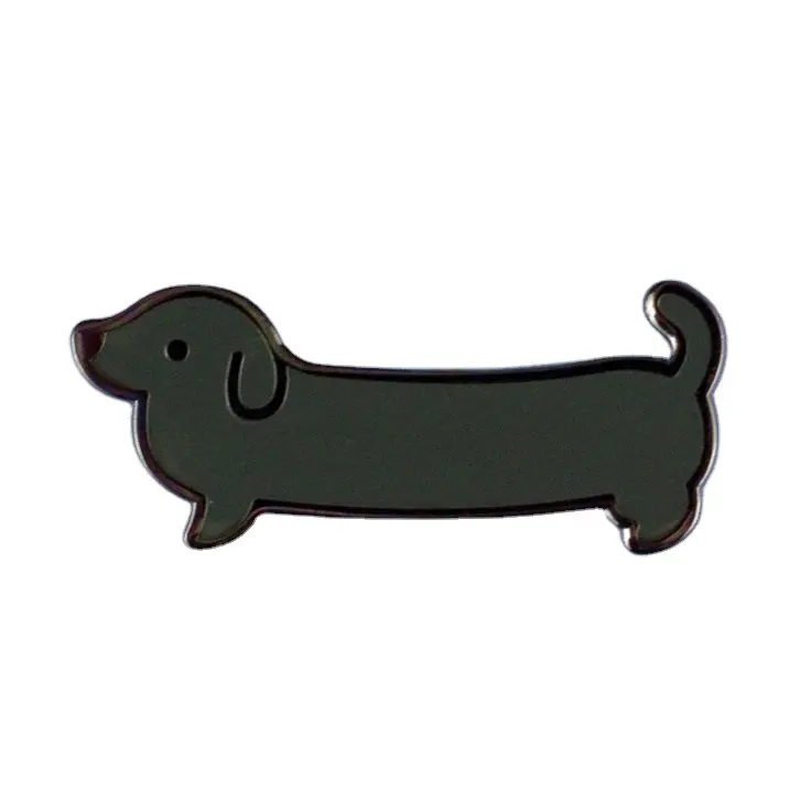 Cina di alta qualità personalizzato animale nero bassotto cane spilla carino personalizzato smalto duro spille Souvenir smalto spilla distintivo per regalo