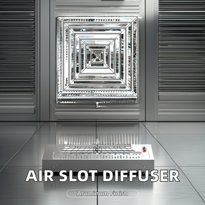 Modernes Design Aluminium Linear schlitz Luft verteiler Quadratische Decke Diffusor Dämpfer HVAC System Büro lüftung Klimaanlage - Product Image 4