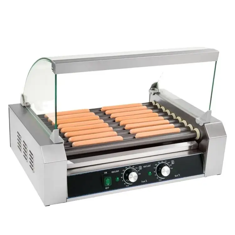 Les fabricants professionnels fournissent en acier inoxydable une machine à hot-dog électrique sûre pour le gril des saucisses