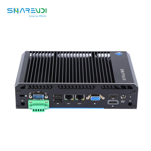 In-tel Core i3 i5 i7産業用ボックスコンピュータートリプルディスプレイ組み込みPC、GPIO RS232RS485デュアルLANファンレスミニPC - Product Image 5