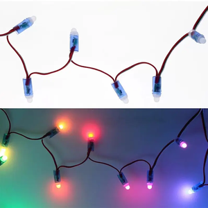 Free Sample 50pcs WS2811 <strong>DC</strong> 5V <strong>12V</strong> 12mm RGBIC <strong>LED</strong> Module Black <strong>Green</strong> RWB Wire String Christmas Light Addressable IP68 Waterproof - Product Image 4