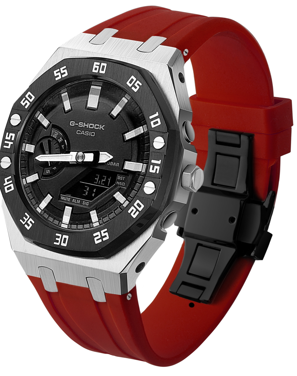 Argent noir + Rouge