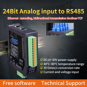 8 vías Ethernet Cascade/RS485 alta precisión Modbus Red Remota IO módulo 4-20ma entrada analógica salida digital para datos - Product Image 4