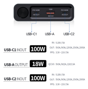 IMato Best Selling Portable 30000mAh Pd 100w Dual Type C <strong>Input</strong> <strong>Output</strong> High Capacity Fast Charging Traveling <strong>Power</strong> <strong>Bank</strong> Pd 100w - Product Image 3