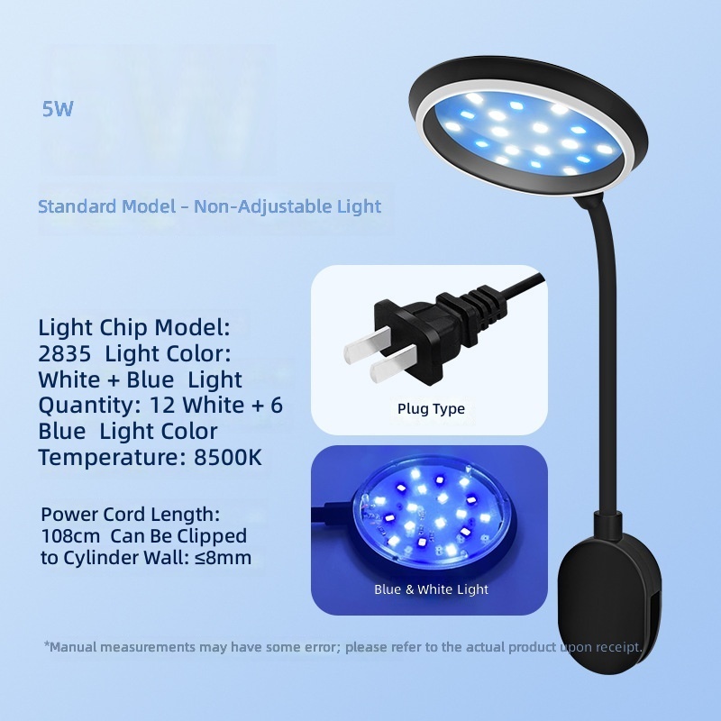 Con enchufe 4.8w mini lámpara clip-luz blanca azul