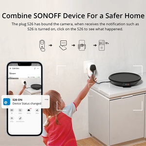 SONOFF-minicámara IP inalámbrica para el hogar, sistema de seguridad inteligente con WiFi, 1080P, detección de movimiento y Audio bidireccional - Product Image 6