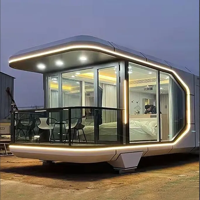 Casa contenedor de súper lujo de fábrica 2023, diseño moderno, casa cápsula espacial/casa contenedor para el hogar