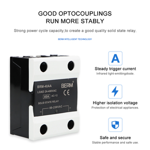 Cao cấp màu đen và trắng đôi bên vỏ sò trạng thái rắn tiếp sức SSR-25AA 40aa 10aa giai đoạn duy nhất tiếp sức SSR - Product Image 4