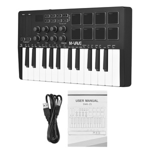 Teclado de Control MIDI de 25 teclas, Mini teclado USB portátil, controlador MIDI con 25 teclas sensibles a la velocidad, 8 almohadillas retroiluminadas RGB - Product Image 2