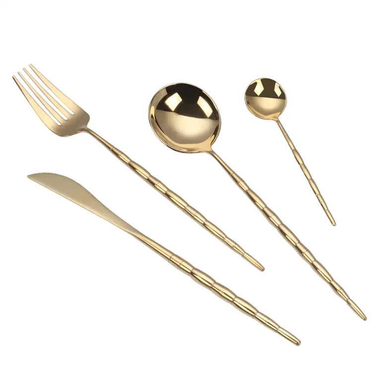 Creative western tableware knife and fork spoon coffee spoon fruit fork steak knife 5 pcs set