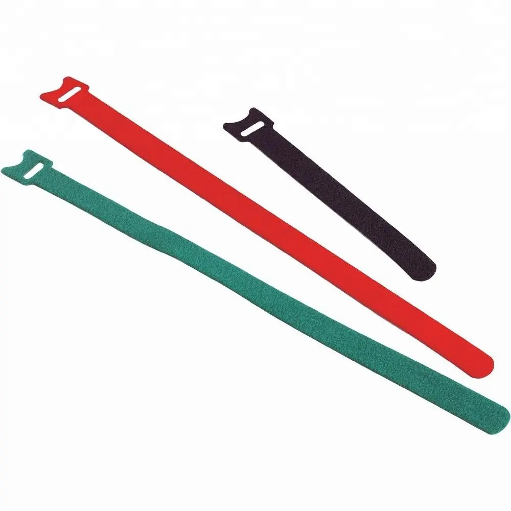 Bunte flexible automatische doppelseitige wieder verwendbare tragen selbst greifende Cinch Strap/ Hook Loop Kabelbinder Velcroes Kabel Organizer
