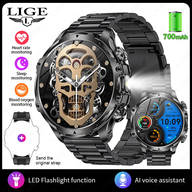 E - acier noir + bracelet cadeau