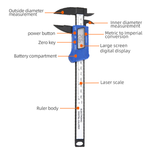 Năng lượng mặt trời nhựa Caliper điện tử hiển thị kỹ thuật số 0-150mm mini Caliper chơi đồ trang sức đo Vernier Caliper - Product Image 6