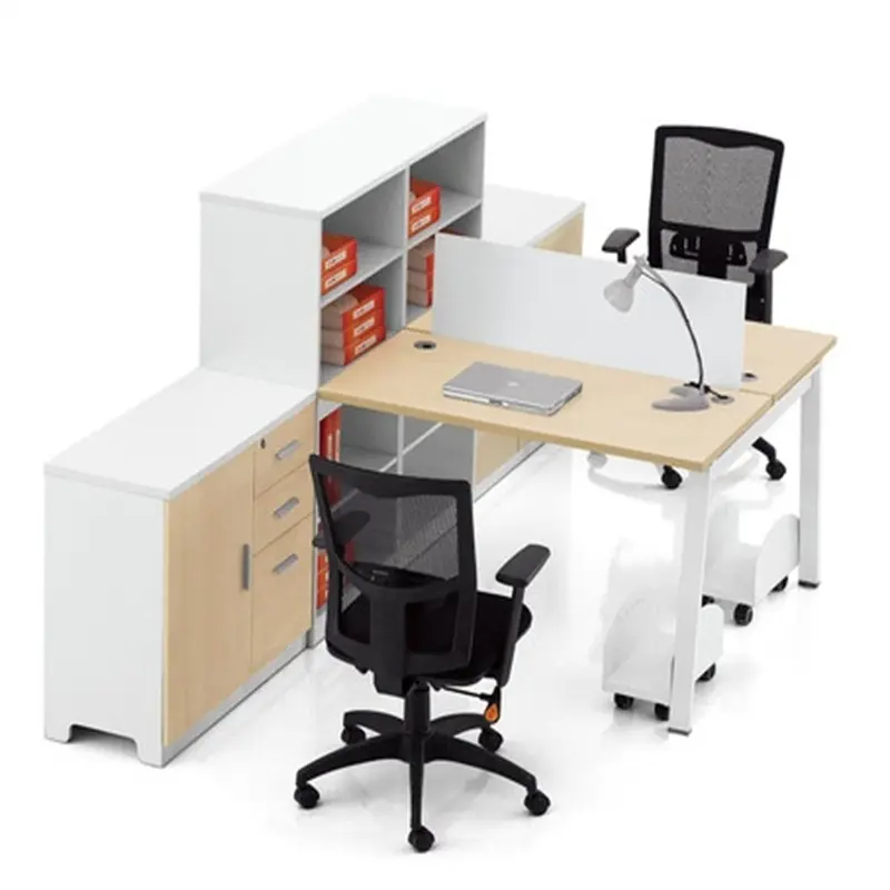 Modern Modular Open Plan 2 posti postazioni di lavoro tavolo Workstation mobili scrivanie per ufficio per il lavoro d'ufficio del personale