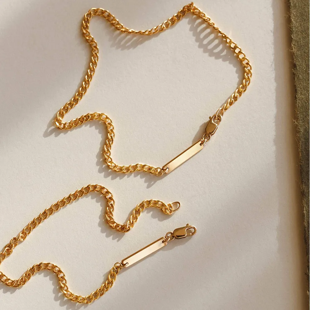 EManco 4 millimetri di titanio in acciaio inox delle donne argento oro su misura personalizzati bar cubano braccialetto di collegamento chain degli uomini dei monili