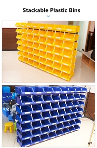 Atölye asmak istiflenebilir plastik tepsi kutusu/saklama kutuları alternatif renk ve boyut 105*190*75mm - Product Image 3