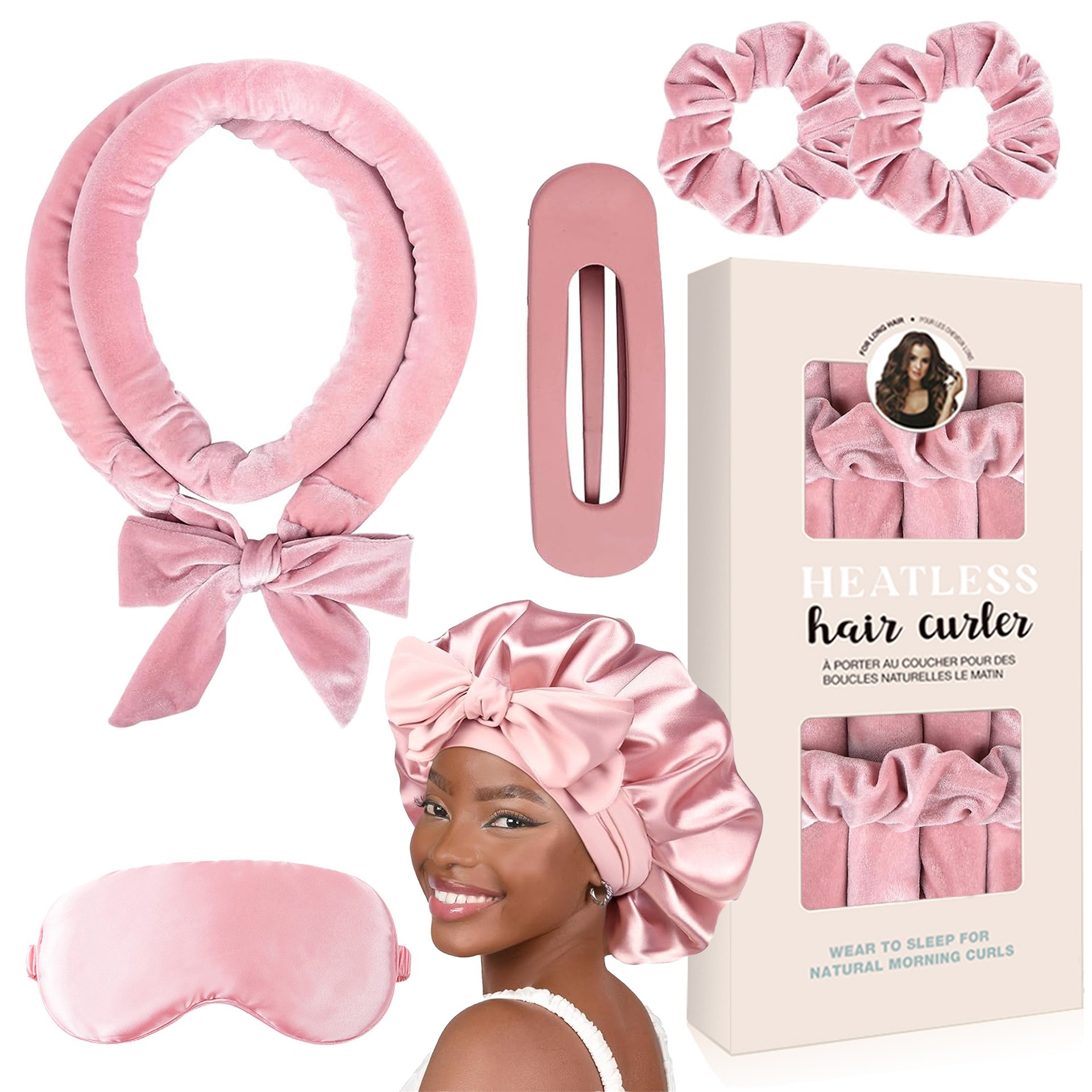 Deep pink-6-piece eye mask set-boxed