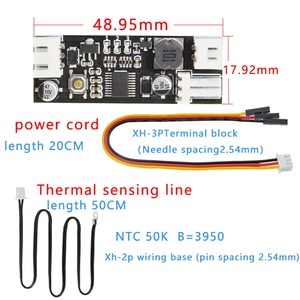 12V 0.8A DC <strong>PWM</strong> 2-3 Single Wire Fan <strong>Temperature</strong> Control Speed <strong>Controller</strong> Chassis Computer Noise Reduction Module NTC B50K 3950 - Product Image 2