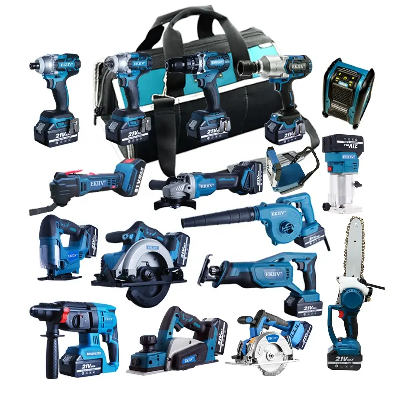 EKIIV trapano elettrico strumenti combo kit cordless combo 20-v max agli ioni di litio cordless combo kit