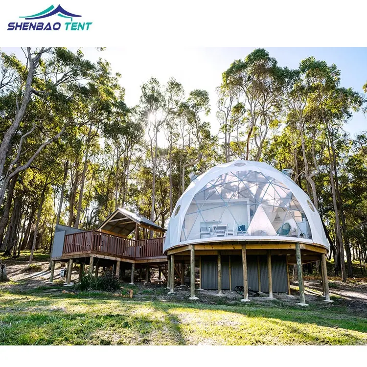 China melhor preço anti uv gedesic dome tenda hotel dome glamping tenda para retentor para arrendar