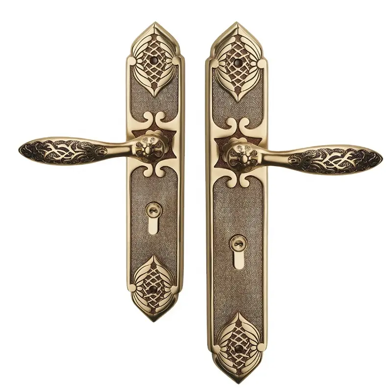Ritorno di alta qualità agli antichi serrature a bullone per porte dorate per porte francesi composite
