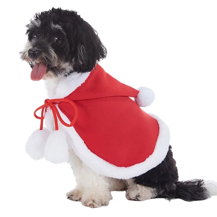 Christmas clothing Windproof comfortable fit fine looking hooded pet cape