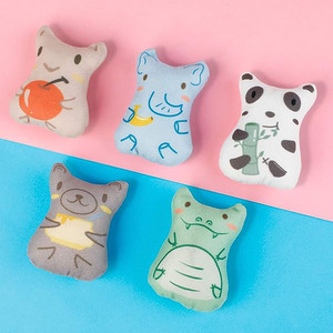 Nuevo estilo 2024, juguetes para gatos para masticar felpa, hierba gatera interactiva, gatito relleno, juguete suave para mascotas, duradero, seguro, en forma de Animal, juguete para gatos de dibujos animados - Product Image 3