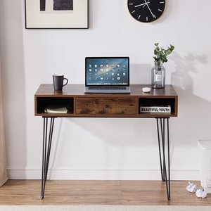 Versatile <strong>Desk</strong> and <strong>Computer</strong> <strong>Desk</strong> with an Extra-large Desktop Area <strong>Simple</strong> Design &amp; Classic Console Table - Product Image 6