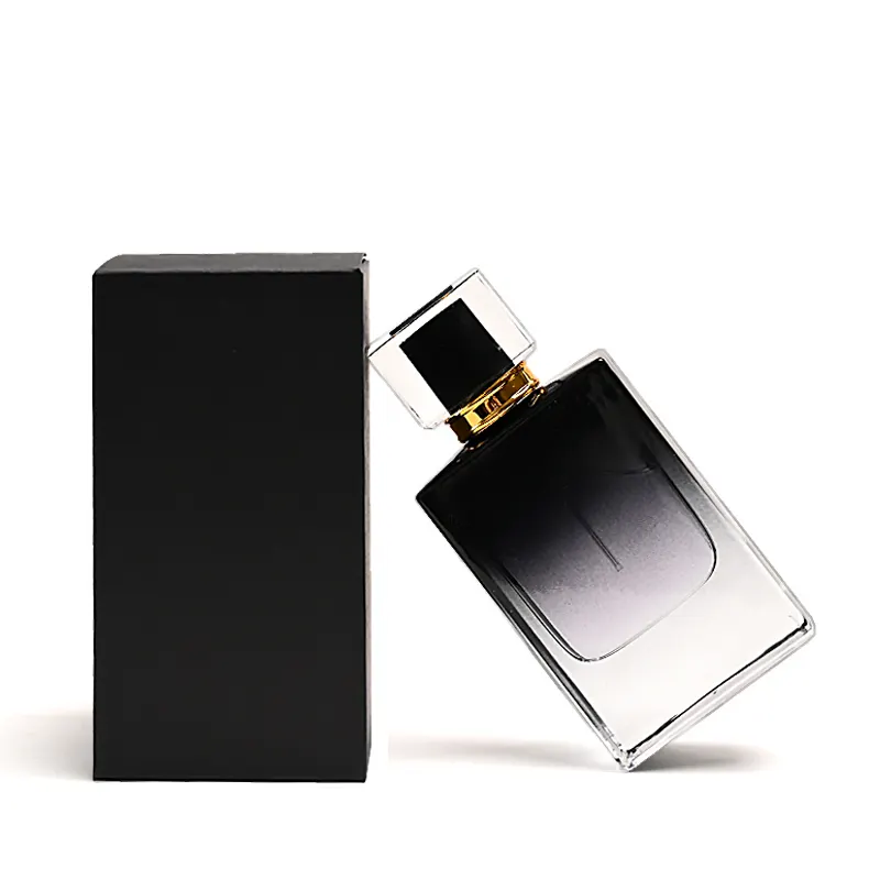 Hot Sale Luxo 50ml Custom Logo Vazio Retangular Garrafa De Perfume De Vidro Com Caixa De Embalagem