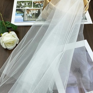 Neues Design 63 "Weiß Stretchy Spandex Mesh Tüll Stoff Gestrickt Plain Pattern Pain Net Mesh für Mädchen für Hochzeiten