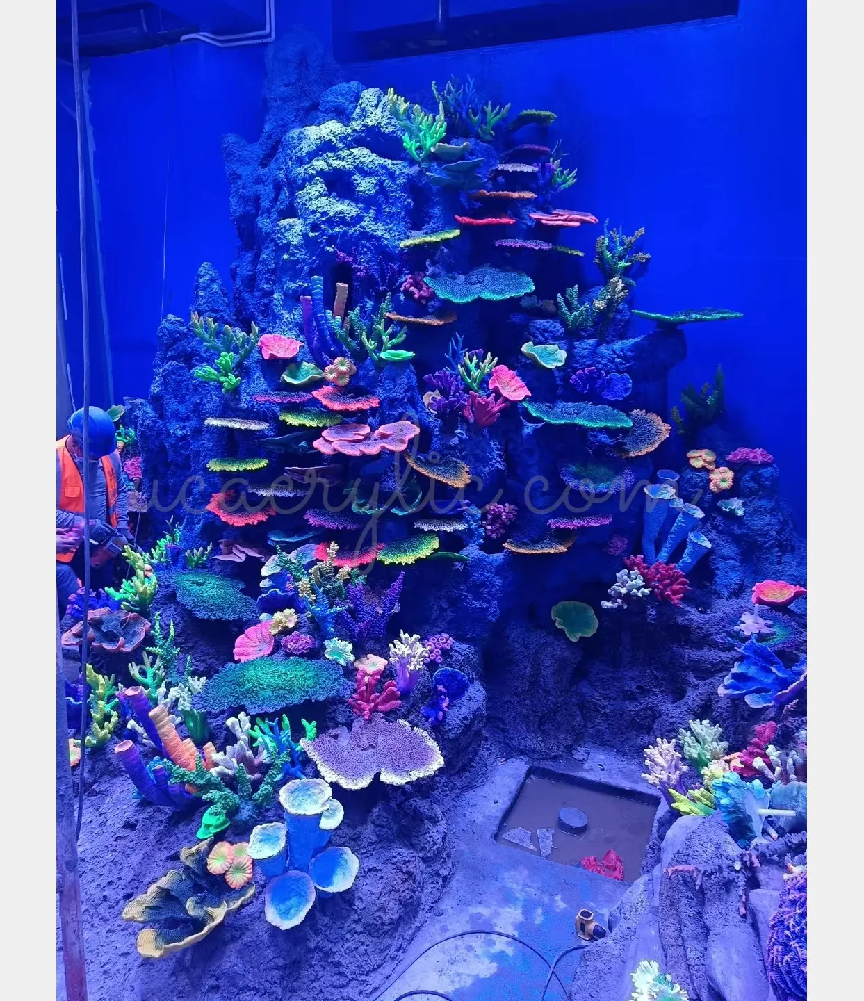 Aquarium plantes en plastique récif de corail fond artificiel mur plantes artificielles récif réservoir aquarium décoration