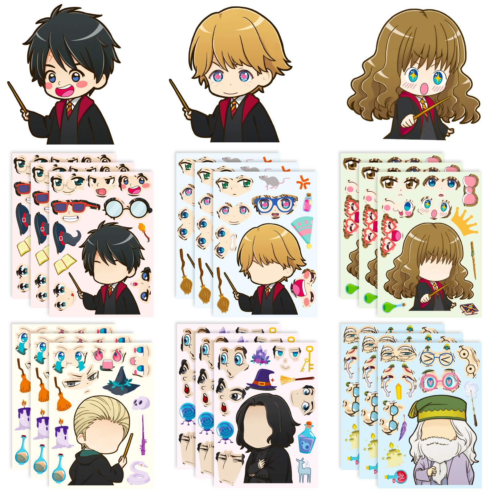 Commandez par multiples de 6 - T01041164 visage de dessin animé HP