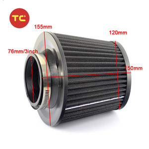 Bộ Lọc Không Khí Ô Tô Thông Dụng 76Mm 3Inch Bộ Lọc Cảm Ứng Nạp Lạnh Dòng Chảy Cao Hiệu Suất Bộ Lưới Điện Hình Nón Thể Thao - Product Image 3